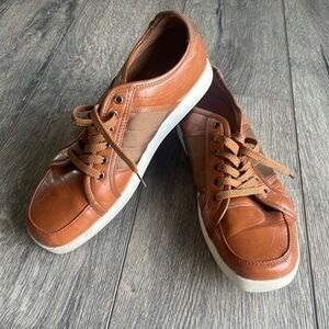 Bravo shoes mens size 11 brown leather lace up loafer